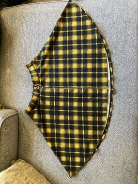 Yellow and Black Plaid Zip skirt